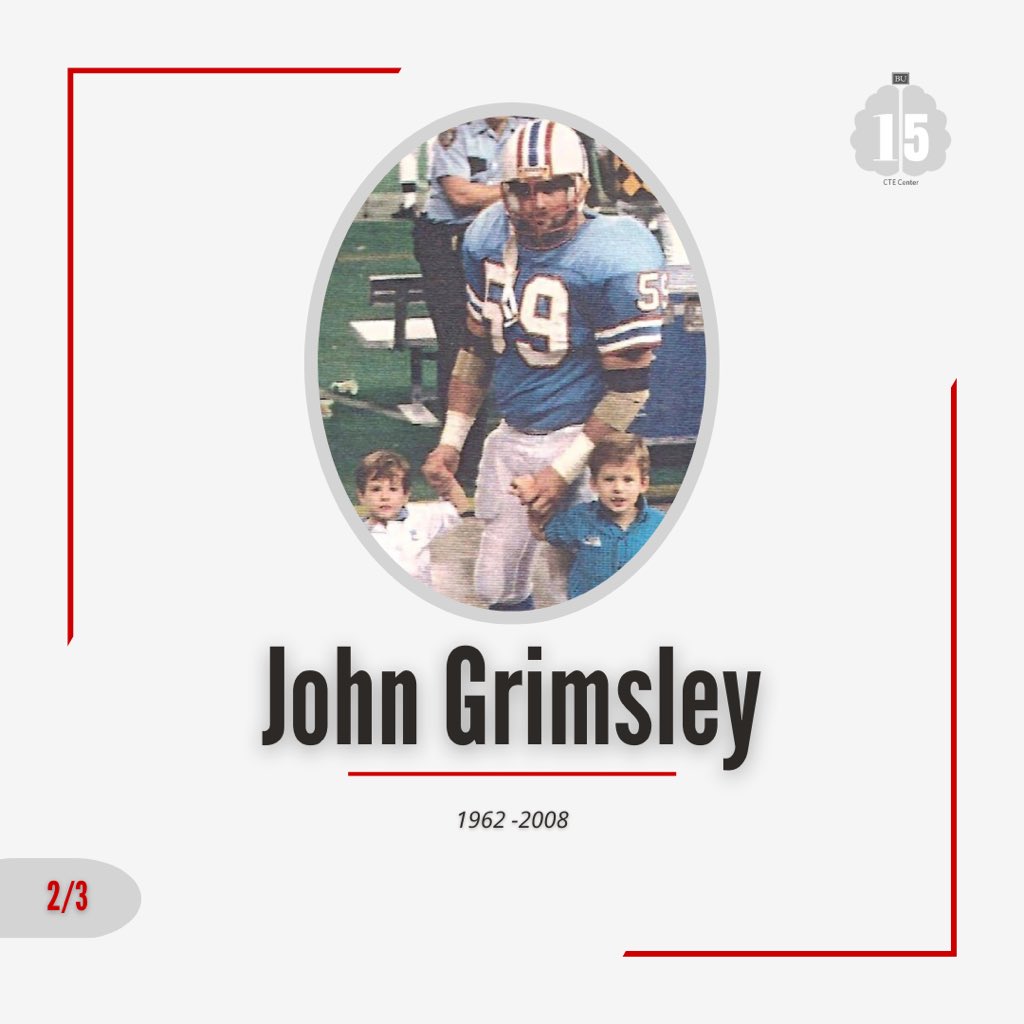 bu_cte's tweet photo. As we continue the first week of our #Flashback15 series, learn more about former NFL player John Grimsley and the CTE signs and symptoms he experienced. (1/2) https://t.co/M4gP7CCGZk