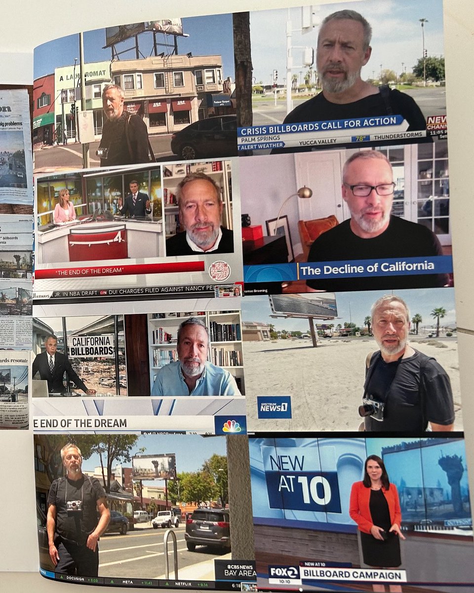 thomasbroening's tweet photo. Various television interviews throughout California about The End of the Dream billboard project .@adamnagourney @larrybrilliant https://t.co/9mXCOOFmvP