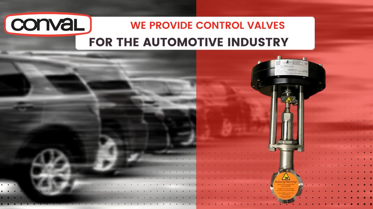 As a local distributor, Conval supplies the automotive industry with top-quality control valves. Our valves help ensure optimal performance and safety in a range of automotive applications. Contact us to learn more! 
#AutomotiveIndustry #ControlValves