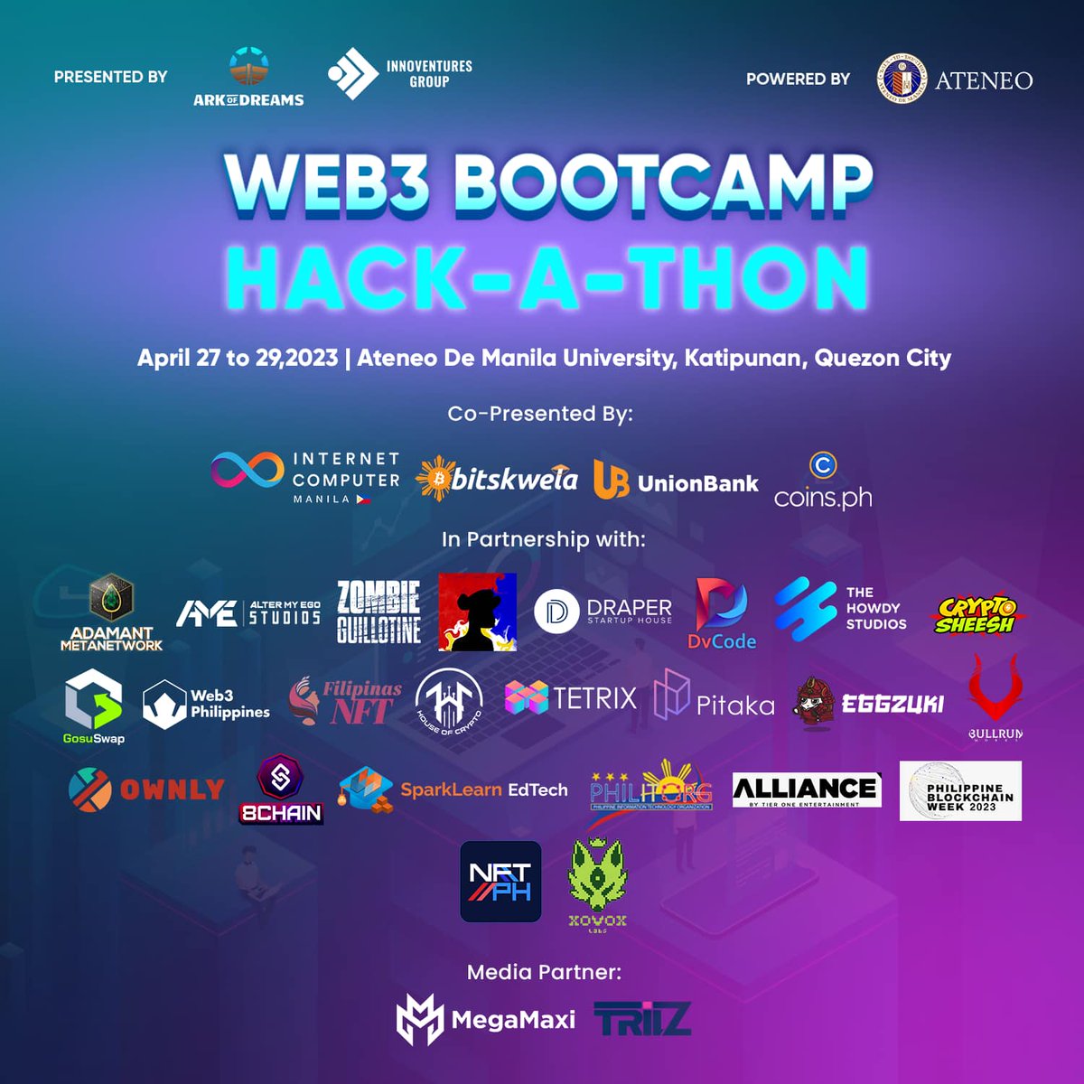 Survivors!
If you're interested in learning about the latest tech developments, particularly in Web3, you won't want to miss this!

Register Now! eventbrite.com/e/web3-bootcam…

#ZombieGuillotine #Web3 #NFT #PlayAndEarn #P2Egames #NFTGame #PlaytoEarn #P2Egames