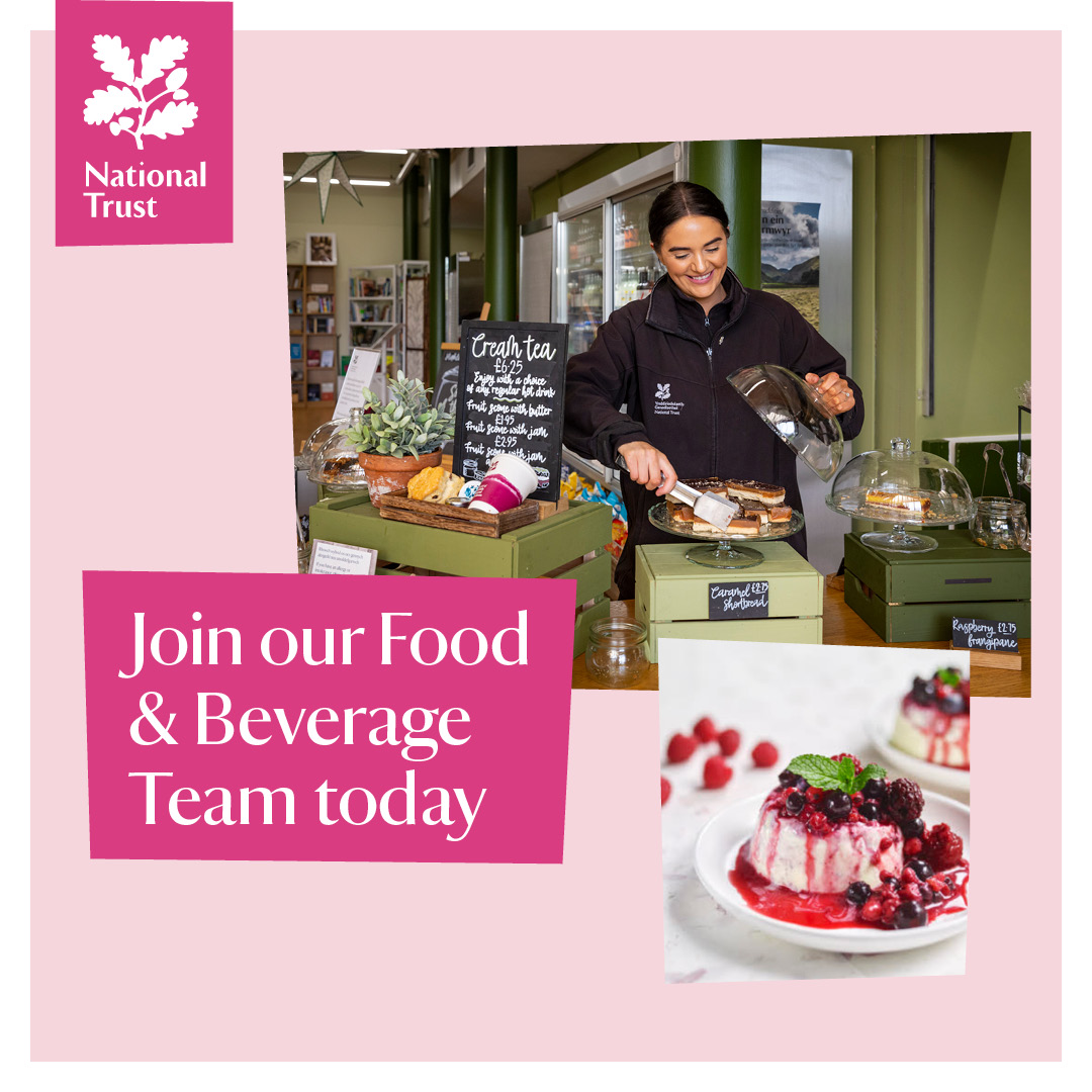 We're recruiting Food & Beverage Team Members. Closing date 16 April.
IRC137269 careers.nationaltrust.org.uk
The National Trust is one of the UK’s largest and most diverse food & beverage businesses, and you could be part of our team. #applytoday
#partimetimejob #newjob #NationalTrust
