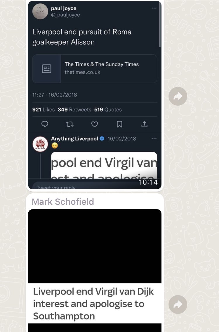 GrannyRenehan's tweet photo. @markmod80 We’ve been here before 

We said exactly the same about big Virg and Alisson 

I’ve never seen Bellingham play so I’m not arsed anyway, and we need more than one new midfielder 

#LFC https://t.co/fA4VL6goMK