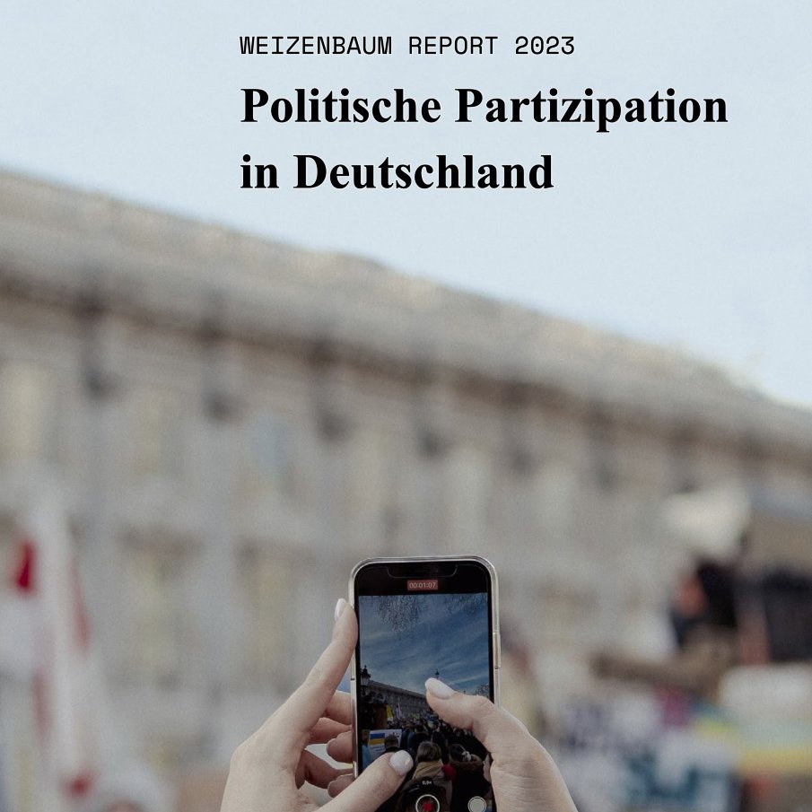 JWI_Berlin's tweet photo. Wie sah politisches Engagement 2022 in Deutschland aus, welchen Einfluss hatte soziale Ungleichheit, und wie hoch war der Anteil von Antidemokrat:innen? 

Am 18.04. diskutieren wir die Ergebnisse des Weizenbaum Reports mit @SawsanChebli und @owiedmann ➡️ https://t.co/R2Mi5MRiAI https://t.co/ZGcWpHTk4c