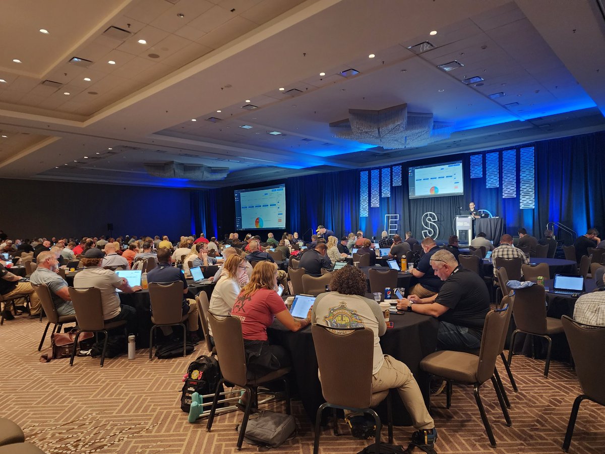 Amazing to have so many people passionate about using data to improve community health and safety in one place! The ballroom is full with live dashboard building.