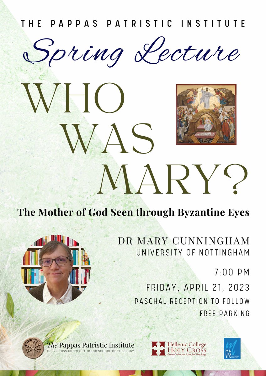 PappasPatristic's tweet photo. #Boston Lecture and Reception

🗓️ 7:00 PM
Bright Friday, April 21
Maliotis Cultural Center
Hellenic College Holy Cross

Register to attend for free, in person or online:
https://t.co/6uviHM8UkA

🌷🌹💐🌿Come celebrate Pascha at @HCHCBoston https://t.co/MnePBPP0Bz