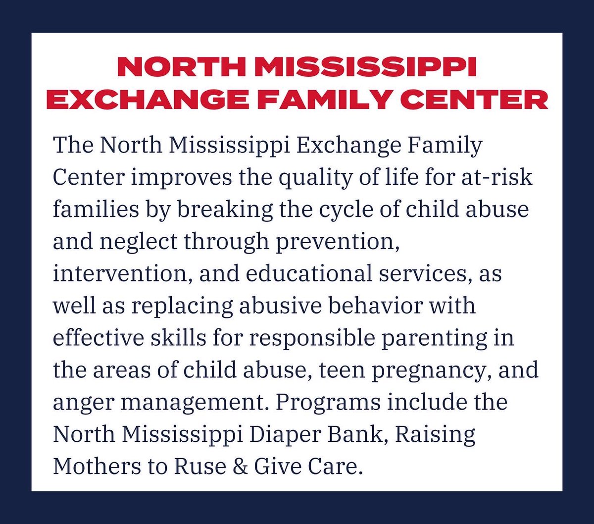 olemisscsd's tweet photo. Help the IPE Student Liaison Advisory Council fundraise for the North Mississippi Exchange Family Center!

When donating through Venmo, make sure to include “Speech Pathology” or “CSD” in the description. 

Donate now, as this fundraiser ends on Monday, April 17! https://t.co/YOoZmLNRii
