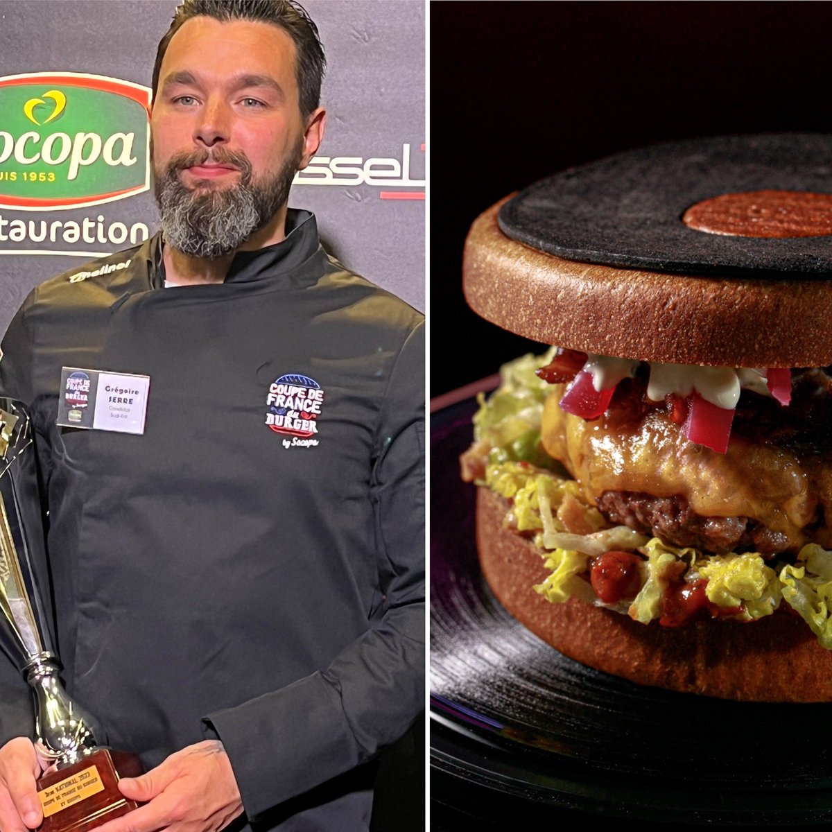 RÉSULTATS FINALE NATIONALE 2023 

🥇 Matthias Carré avec le Paint it Black

🥈Nicolas Leroux avec le Psychédélique Rock Burger

🥉Grégoire Serre avec le Diner Burger 

Bravo à tous pour cette magnifique journée de compétition ! A l’année prochaine 

#cfburger