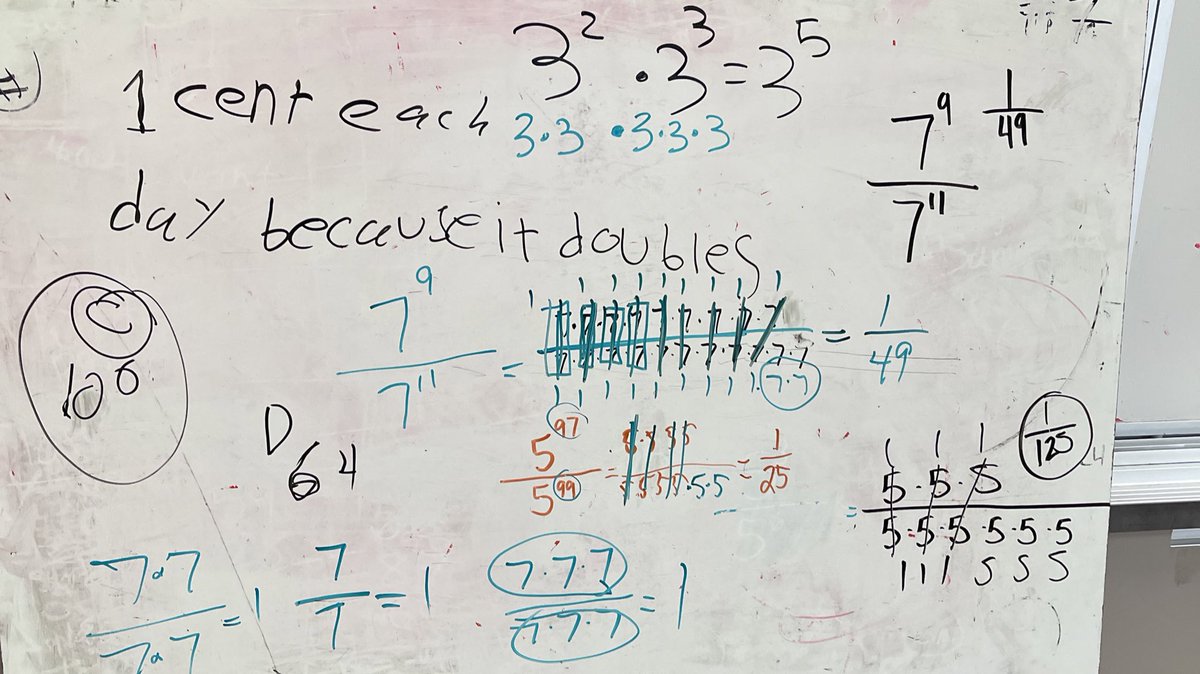 duanehabecker's tweet photo. Sometimes it is a messy journey with exponents for students to discover exponent rules.
#LearningIsMessy https://t.co/0AoHBnSOpx