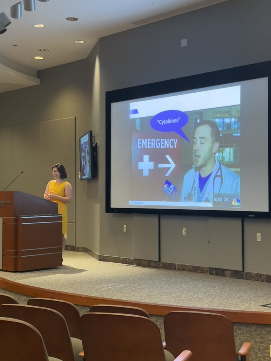 nahzinine's tweet photo. .@MKleinMD may be leaving us but this slide will forever be a part of #EMConf here at @NorthwesternEM ๐ thanks to PGY4 Kelsey Green for this rad senior grand rounds on the intersection between bees, emergency medicine and sustainability. oh, and cytokines! ๐ ๐ ๐ #WhyNUEM https://t.co/SgCe0QYikS
