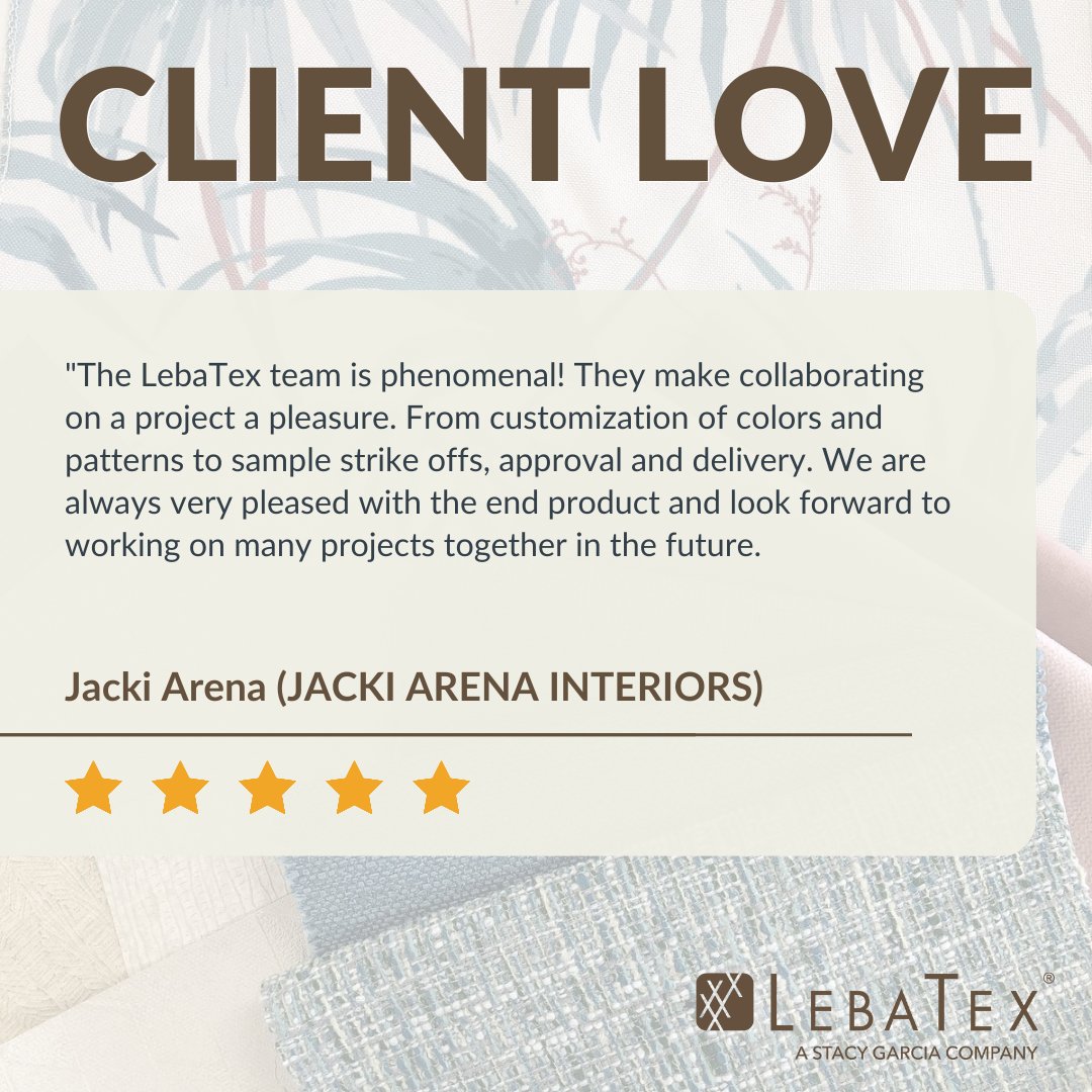 LebaTex's tweet photo. We take pride in providing exceptional service and high-quality products, and nothing makes us happier than hearing that our customers are satisfied with their experience. Your testimonial could be the reason someone else decides to give Lebatex a try.
888-9LEBATEX https://t.co/qcJxVZbR2J