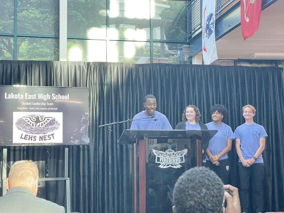 JSteachASL's tweet photo. Light Up Lakota 2023 https://t.co/HOqJGUmd3h via @YouTube It has been a joy to work with our Student Leadership Team this year. Check them out in this video at 48:24 @EAST_HAWKS @lehs_nest @katfugate20 @rburn10 https://t.co/OWNkmNg4Dl