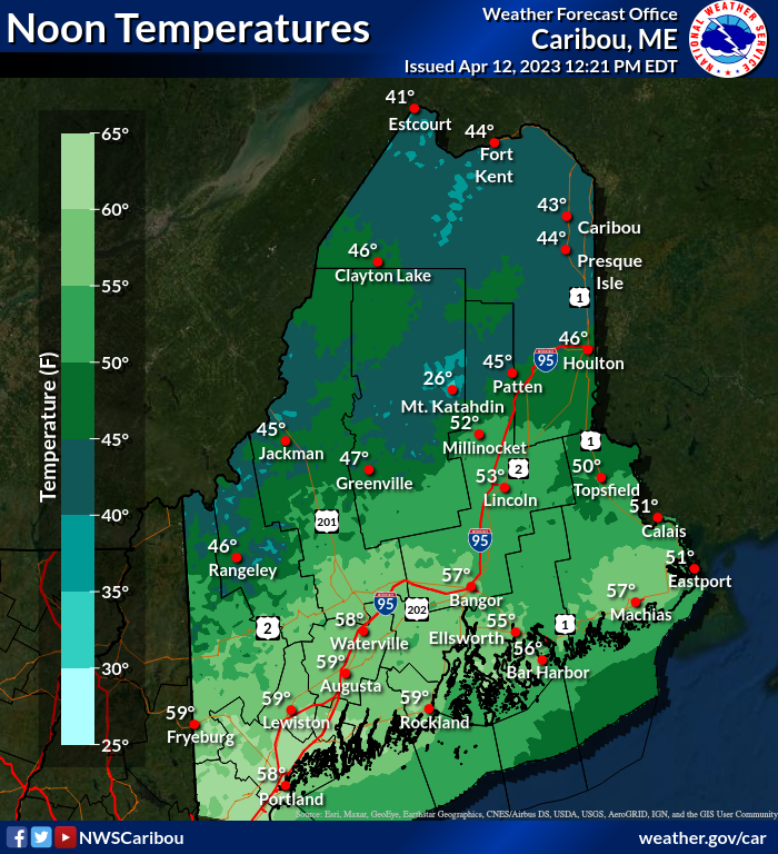 NWS Caribou on Twitter "Quite a bit cooler today than yesterday