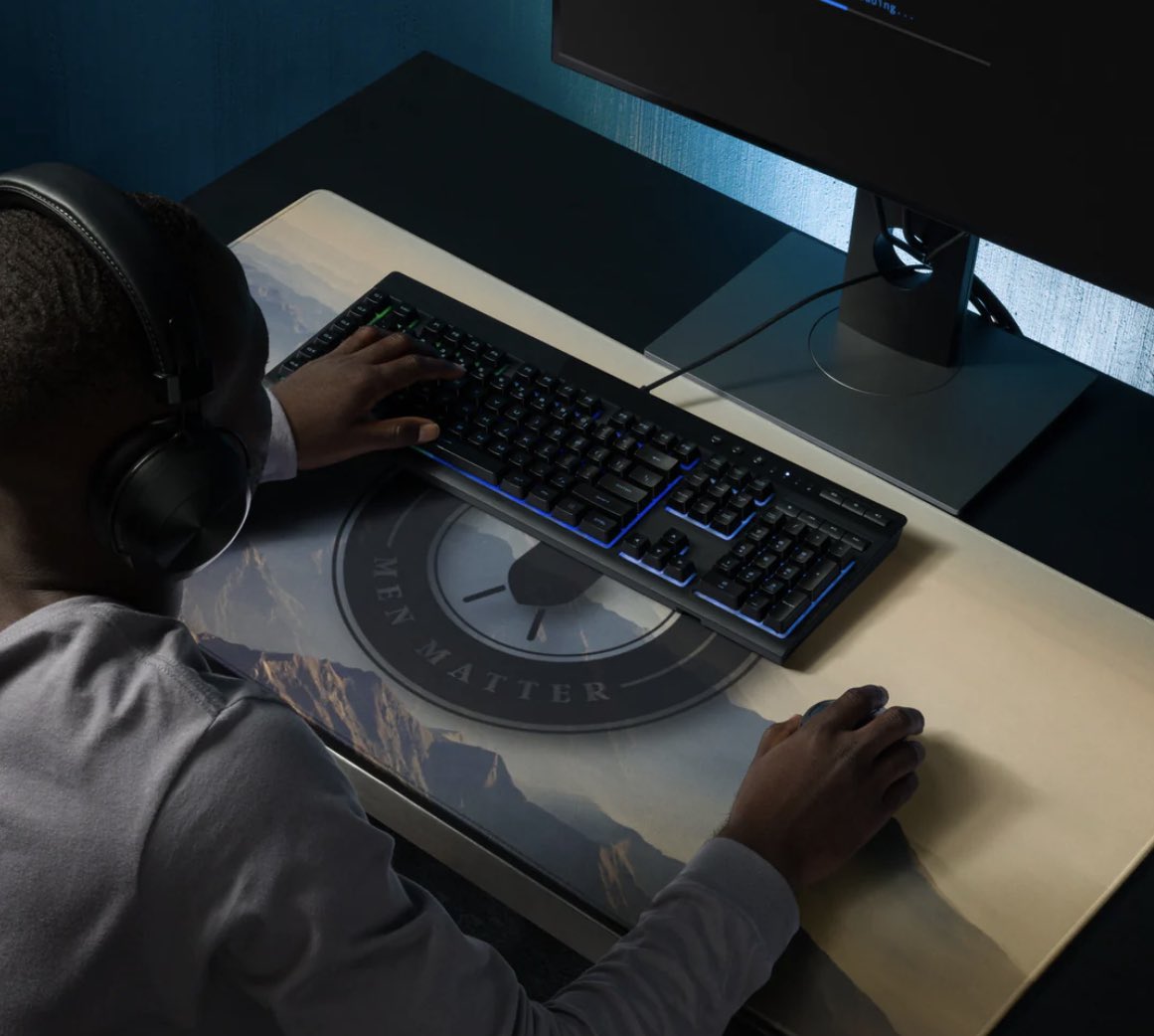 TheManfluence's tweet photo. The new gaming mouse pads are in!!! 

#TheManfluence #MenMatter #MensMentalHealth #MensMentalHealthAwareness #MensMentalHealthMatters #MentalHealth #MensWellBeing #HelpTheCause #MenHelpingMen #gaming #gamingsetup #gamingpc #gaminglife #gamingmousepad https://t.co/KClWq5oBsi