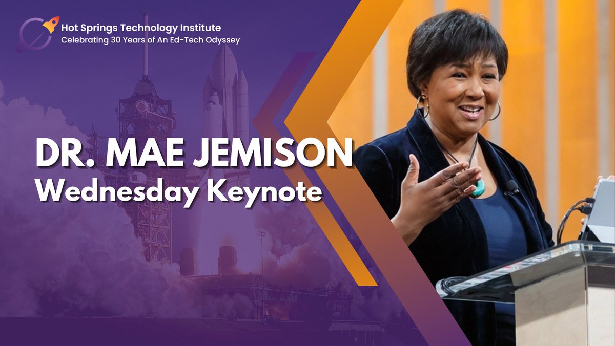 HSTIConference's tweet photo. We are so excited to have former @NASA astronaut @maejemison join us at our 30th annual HSTI conference in June. Register now at https://t.co/WYUSW5Br38 for the opportunity to join us and see Dr. Jemison live. https://t.co/OORJxPt1qc
