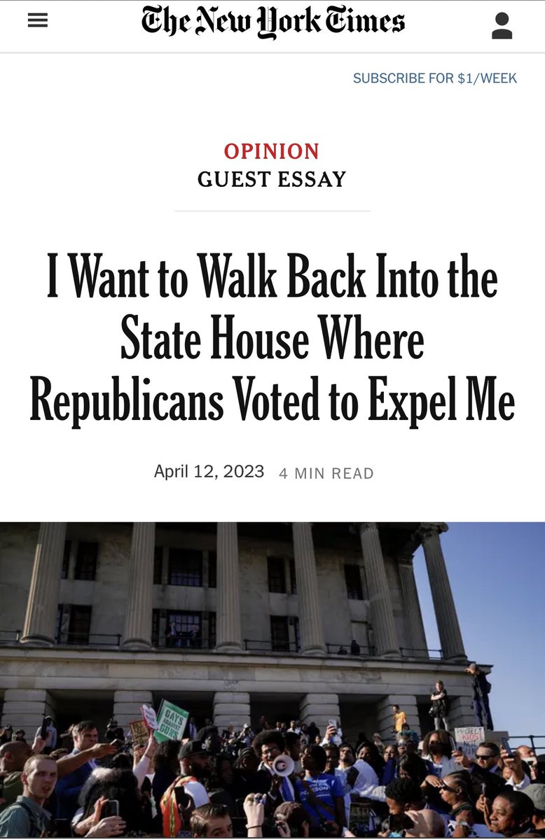In this season of rebirth and renewal, I stood beside my people with hope. For God said, “Let light shine out of darkness.” 

Link: nytimes.com/2023/04/12/opi…