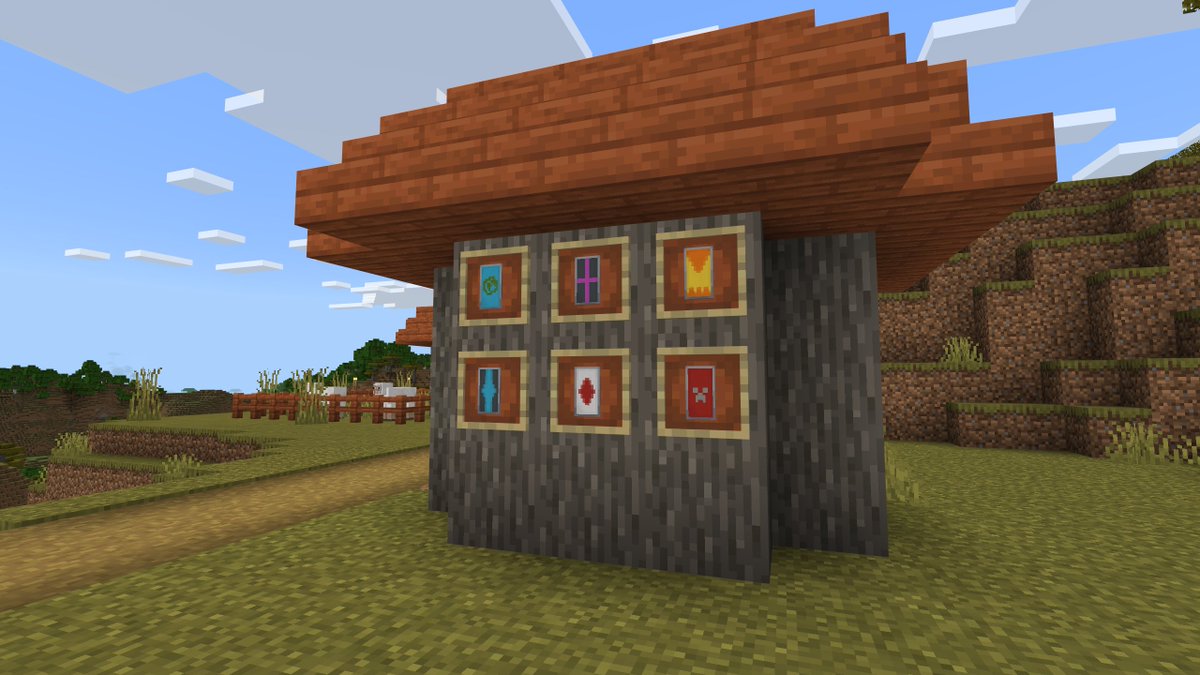 Minecraft's tweet photo. Go into battle with a little flair: Try out banners on shields in today's Bedrock Beta/Preview. 🛡️

Full changelog: https://t.co/PB54pt3N0s https://t.co/fIoorAlwvP