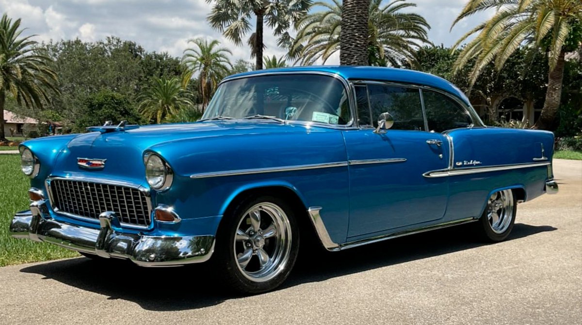 KevinsAutoChnl's tweet photo. Beautiful 1955 Chevy Bel Air in blue. 
#Chevrolet #Chevy #BelAir #trifive https://t.co/TQqkvmDZqW