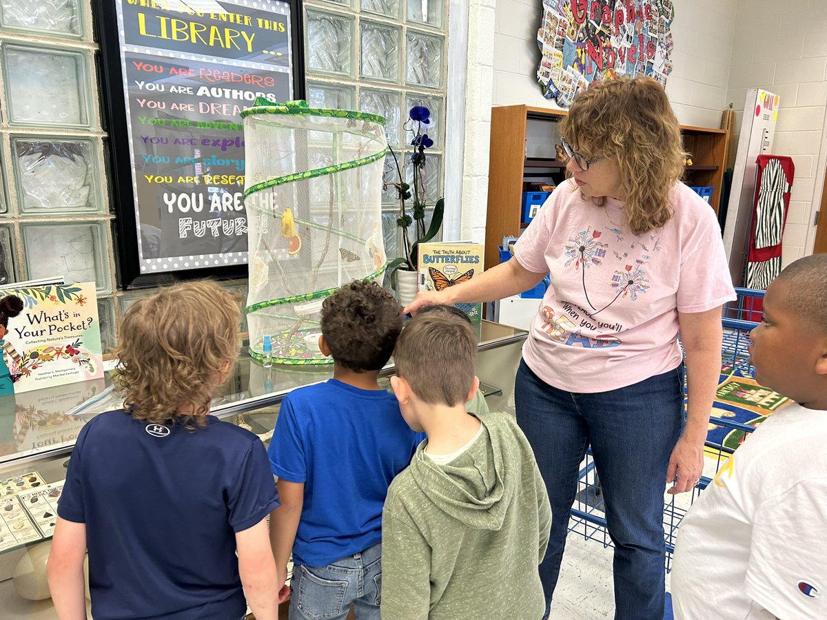 baileybmoran's tweet photo. We are thankful to have Mrs. Mort 💙 she is a true gem and CCES is so blessed to have her! She is teaching the kiddos the life cycle of a butterfly and the they truly loved seeing the stages happen in their school! #WeAreCuCPS #ccesdukes https://t.co/vjoxTabBjr