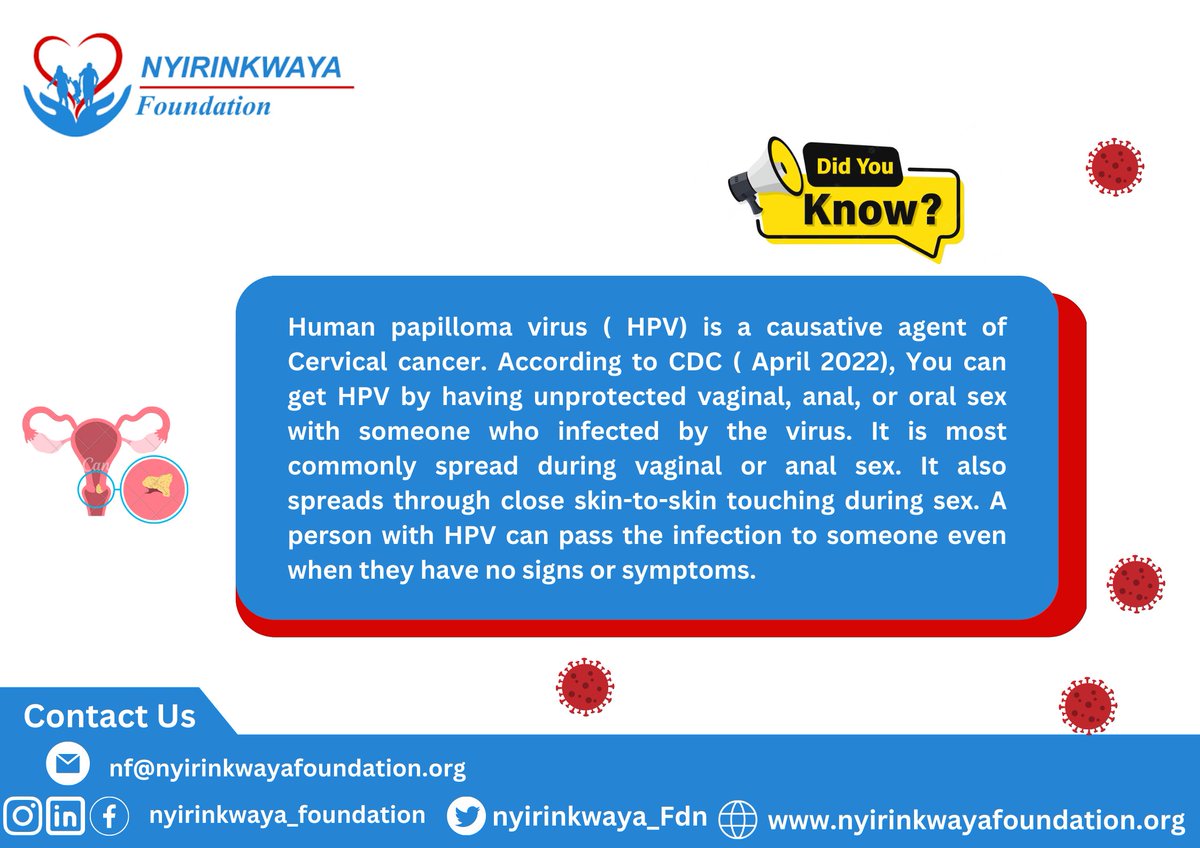 Human Papillomavirus is known to be the causative agent of Cervical Cancer and is known to be of different varieties. Dear #Youth, Be aware of Cervical Cancer. #GetScreened  #GetInformed