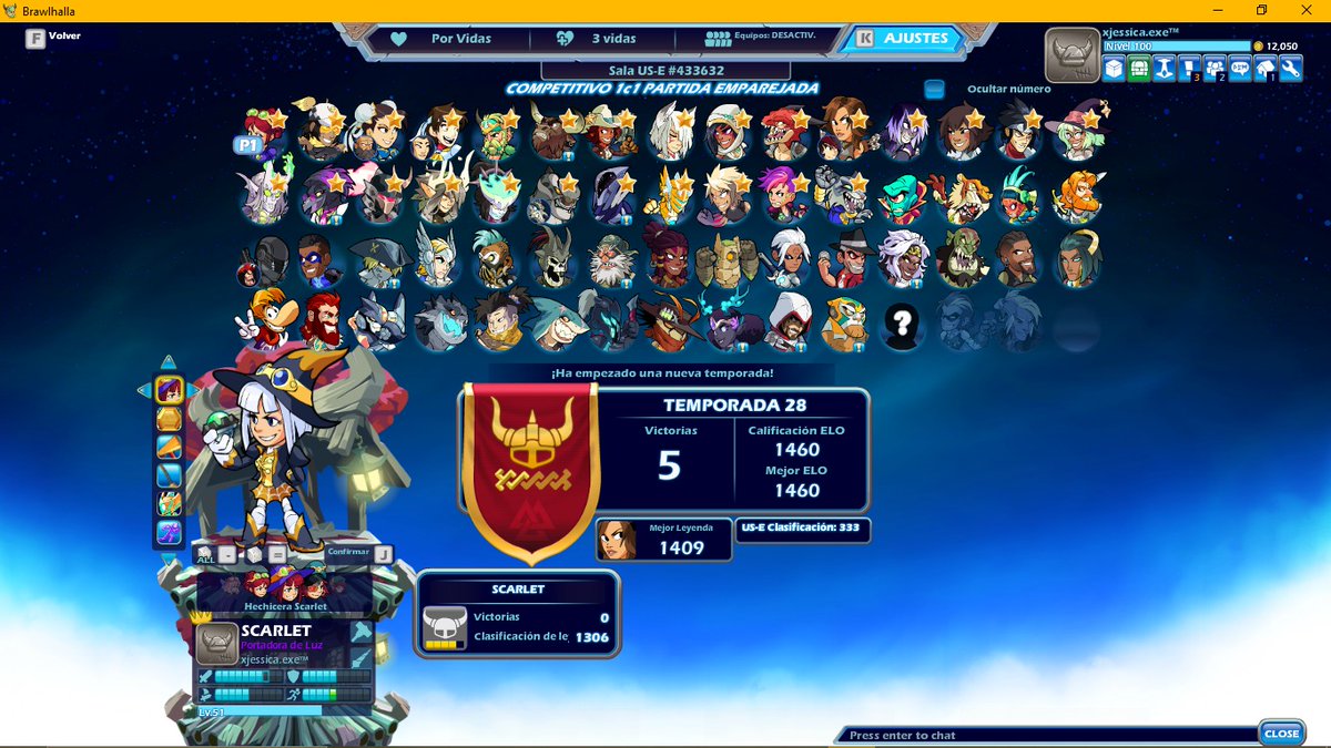 xjesseTM's tweet photo. Me Prometo A Mi Misma llegar A Platino Esta Temporada De Rankeds Si No Lleguo Regalo 2 Pases De Batalla๐๐ฌ
Joder Soy Top (333) #Brawlhalla #Brawlhallaranked https://t.co/HdAUc0aH28