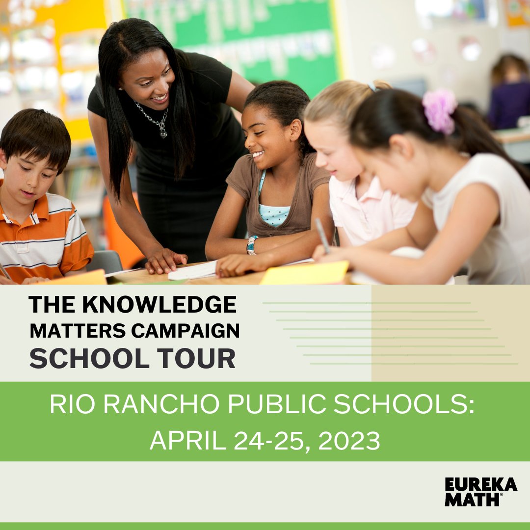 eureka_math's tweet photo. Thrilled to share that @RRPS_EST1994 will be hosting The Knowledge Matters Campaign's School Tour on April 24-25, 2023! They'll be showcasing their commitment to HQIM &amp; professional development for teachers. @ClassroomWonder #EducationMatters https://t.co/kG9efDOMGq https://t.co/IQGbTsfUpd