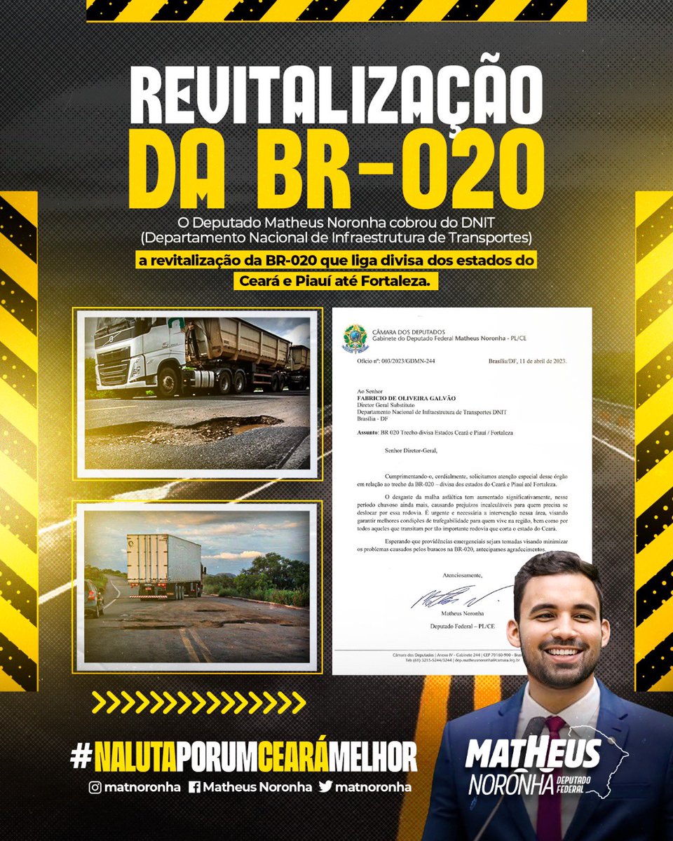 matnoronha's tweet photo. Trabalhamos para levar ações que melhorem a vida de todos os cearenses. A BR-020 é uma importante rodovia que corta o nosso estado e merece ser bem cuidada. https://t.co/swabXoQcff