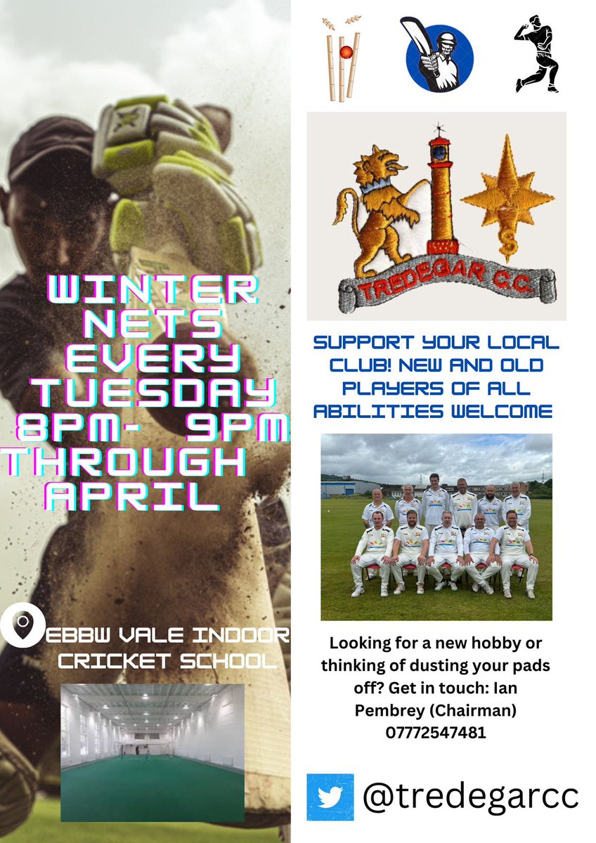 With the Welsh weather making it more feasible to play waterpolo than cricket this weekend we are lucky enough to still have indoor training sessions on a Tuesday, 8-9pm <a href="/evccindoor/">@ebbwvaleindoorschool</a> Get in touch if you are interested in playing. <a href="/tredegarwales/">Tredegar, Blaenau Gwent, Wales</a> <a href="/SEWCLeague/">SEWCL</a> 🏏🏏☔️☔️🏏🏏