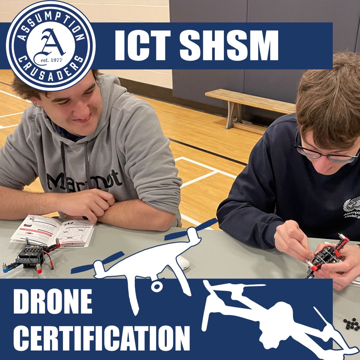 TechEdASPT's tweet image. ICT SHSM students taking part in a drone certification. Some successful flights, some spectacular crashes, lots of fun. @ClarkMcdougall @hcdsbpathways @galli_mr #teched #futureproof pt1