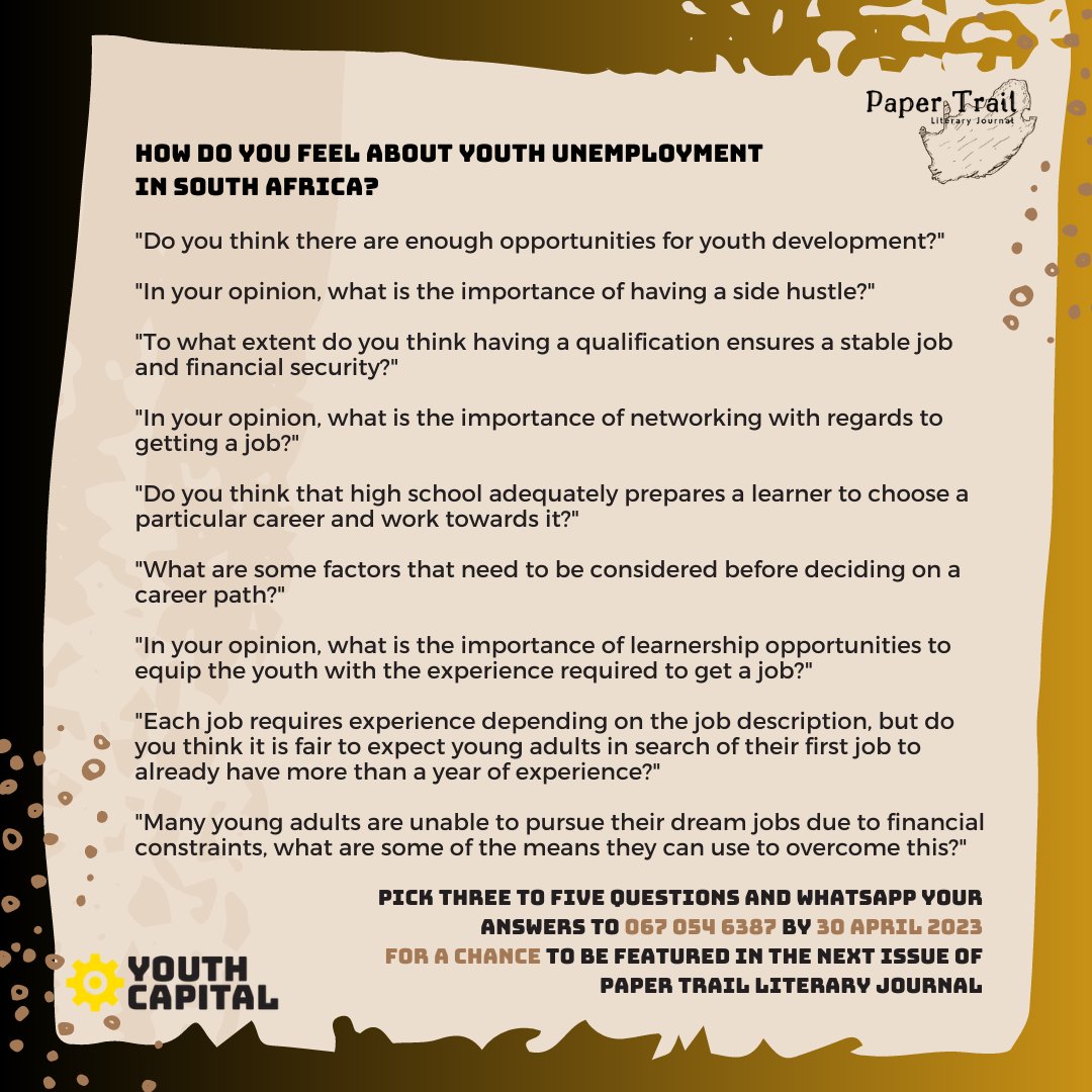PaperTrailZA's tweet photo. Your opinion matters. You can make a difference. https://t.co/HPr6Mdal8s