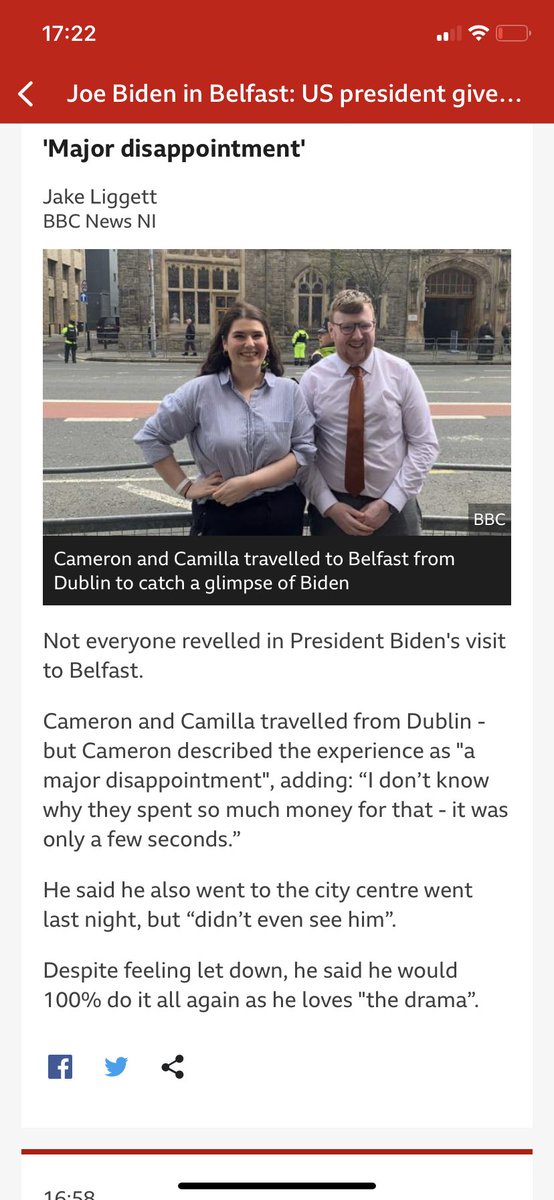 smcelroy05's tweet photo. He loves “the drama”.

Legend 😂

#bidenbelfast https://t.co/KASDHiH9ZK