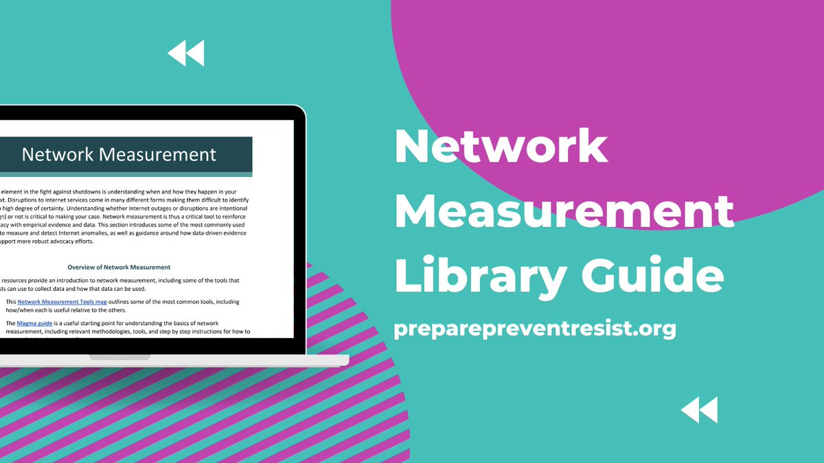 Key to the fight against #InternetShutdowns is understanding when and how they happen. OPTIMA's Network Measurement Library Guide walks you through resources on commonly used tools to measure/detect anomalies & how data-driven evidence supports advocacy. preparepreventresist.org/wp-content/upl…