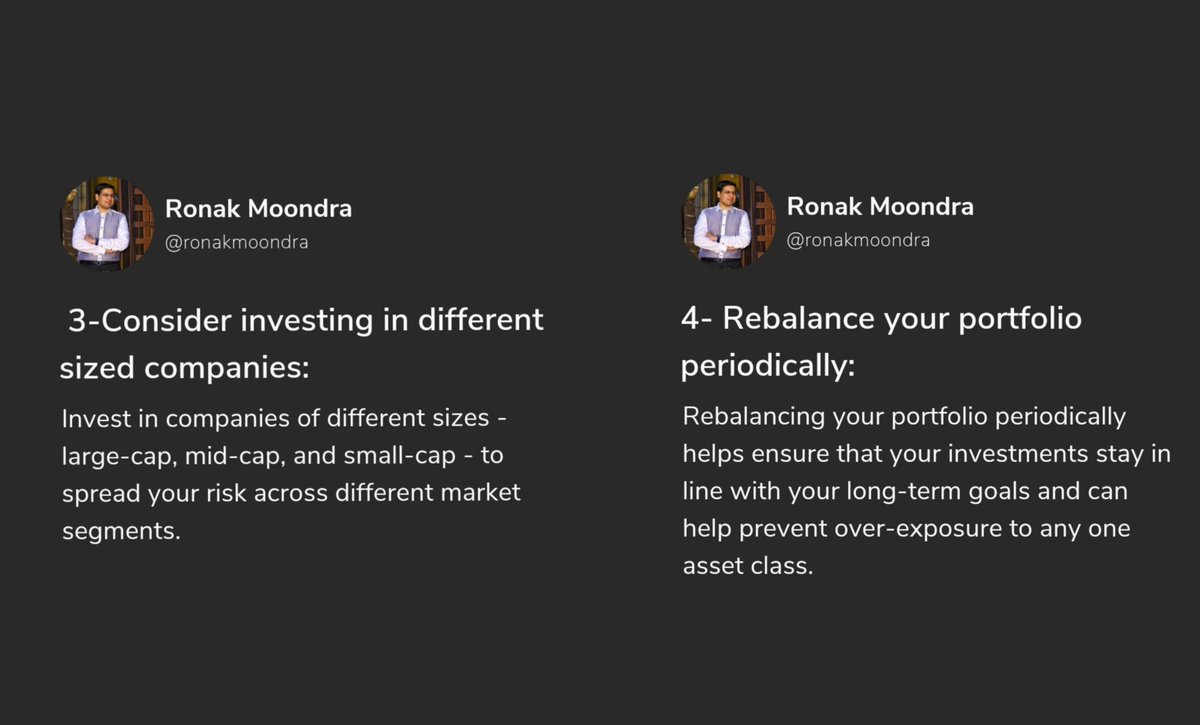 RonakMoondra's tweet photo. Diversify your portfolio and reduce risk with these tips from @RonakMoondra

#InvestmentTips #Diversification #RiskManagement #ronakmoondra #ronakmoondratweets https://t.co/OJnavxuGr4