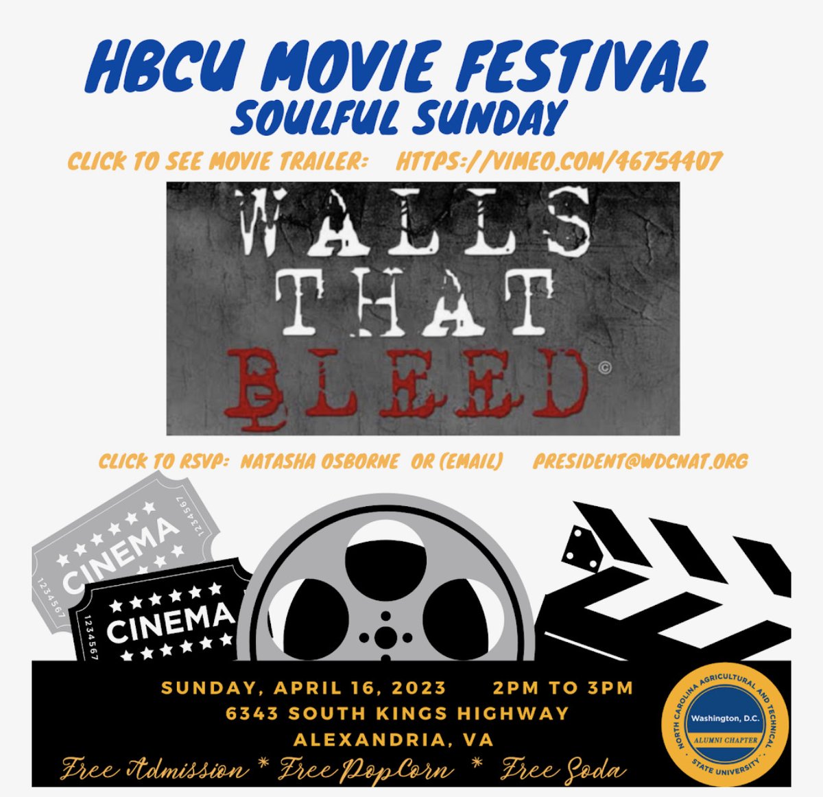 PureFlowMedia's tweet photo. Sunday, April 16th, we joining the Northern Carolina A&amp;T State University Washington D.C. Alumni Chapter for Soulful Sunday. "Walls that Bleed: The Story of the Dudley/A&amp;T Uprising,"

@wdcaggies

After the screening, there is an HBCU Card Party.

#blackculture https://t.co/GFkx4Tt9Ta