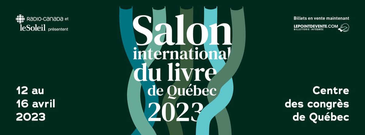 Salon du livre de Montréal (@salonlivremtl) on Twitter photo 🎉 Le <a href="/SalonLivreQc/">SalonLivreQC</a> commence aujourd'hui!
Rendez-vous au Centre des congrès de Québec jusqu'à dimanche pour découvrir de nouveaux livres et rencontrer vos auteurs et autrices préféré·e·s!
Toute la programmation 👉 programmation.silq.ca
#salondulivre #silq2023 #littqc 🎉 Le <a href="/SalonLivreQc/">SalonLivreQC</a> commence aujourd'hui!
Rendez-vous au Centre des congrès de Québec jusqu'à dimanche pour découvrir de nouveaux livres et rencontrer vos auteurs et autrices préféré·e·s!
Toute la programmation 👉 programmation.silq.ca
#salondulivre #silq2023 #littqc