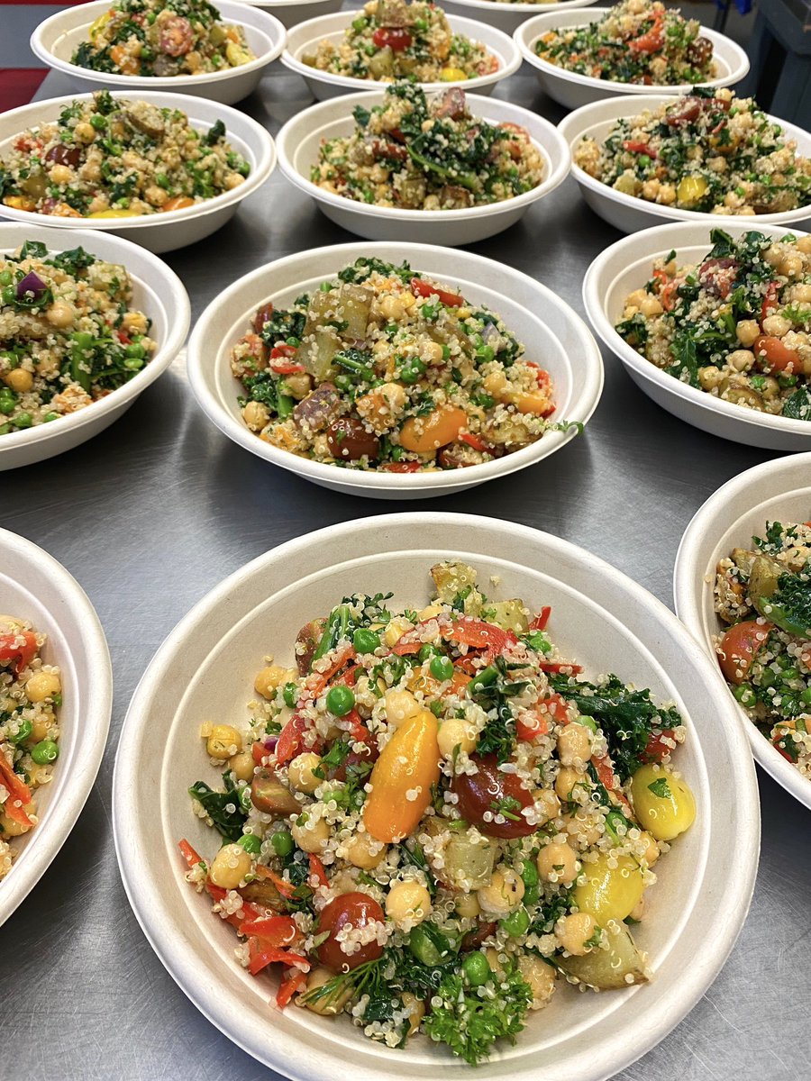 Fueling up with spring flavors! 🌞🌱 Who indulged in our Dill and Chives Quinoa Salad from this week's menu? Packed with protein, calcium, vitamin C, and lycopene, it's a refreshing boost for your body and taste buds! #SpringFlavors #QuinoaSalad #NourishYourBody