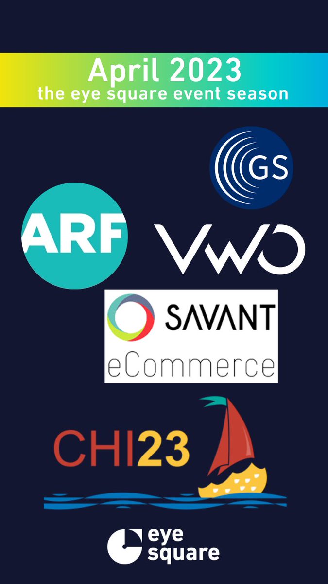 eyesquare's tweet photo. We are heading out for our spring #event season! 🌸🌷
Join us!🤝
@acm_chi #conference//Hamburg
@the_ARF conference #AUDIENCExSCIENCE//NY
@SavantEventsLtd #Ecommerce//Berlin
@GS1Germany//Cologne
#Shopper #Insights Basics
and #online with @VWO.
👉https://t.co/XPTf7H63KN https://t.co/znvWXb7Jzp