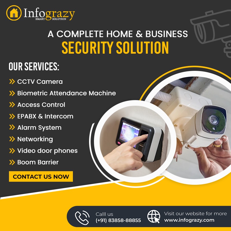 infograzy's tweet photo. Protect your premises with our top-notch security & automation systems including #CCTVCamera #BiometricMachine #accesscontrol #EPABX #Intercom #AlarmSystem #Networking #Videodoorphones #BoomBarrier
Connect👇
+91 8385888855
Infograzysmartsolution@gmail.com
https://t.co/5YMcAdy8sZ https://t.co/t2hVbWgCpk
