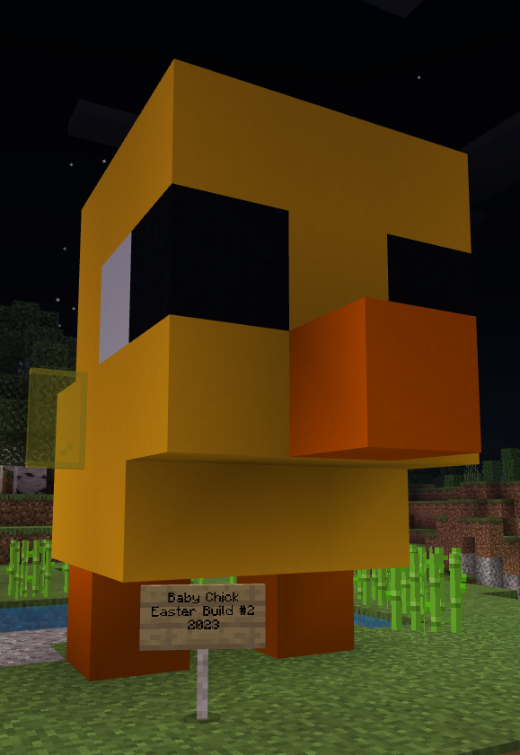 MarsMysterious's tweet photo. Baby chick, doo, doo, doo, doo, doo, doo
Baby chick, doo, doo, doo, doo, doo, doo...
Second Easter build~!
#Easter2023 #minecraftbuild https://t.co/HQEMy2iH3x