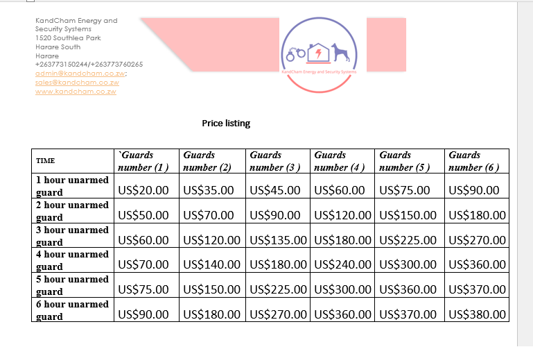 b_bchamaz's tweet image. @misheckkanda @kandcham  You and your guests need a peace of mind on your special day, let us @kandcham provide the best security services on your special day. Get in touch with our dedicated team on +263773150244 and +263773760265