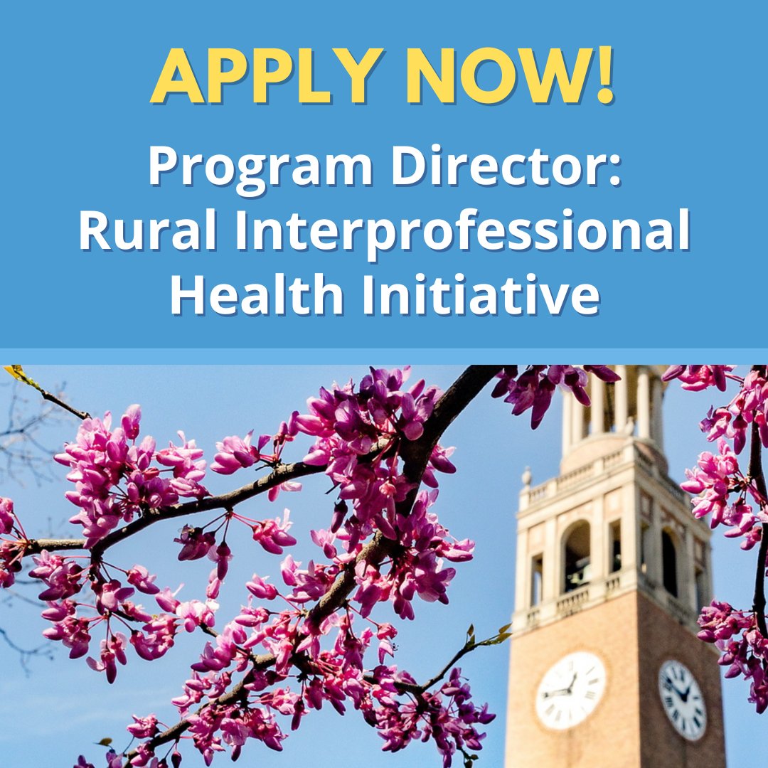 The UNC OIPEP is hiring a Program Director for the Rural Interprofessional Health Initiative! Apply here: unc.peopleadmin.com/postings/254101