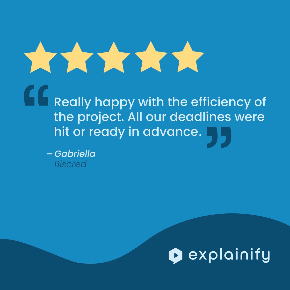 explainify's tweet photo. We're proud to have partnered with @BiscredCRE to create an outstanding explainer video. Hearing positive feedback from our clients is always a great feeling - thank you for choosing Explainify, Biscred 🙌

#explainify #explainervideo #videomarketing #biscred https://t.co/GYYC7ZItmJ