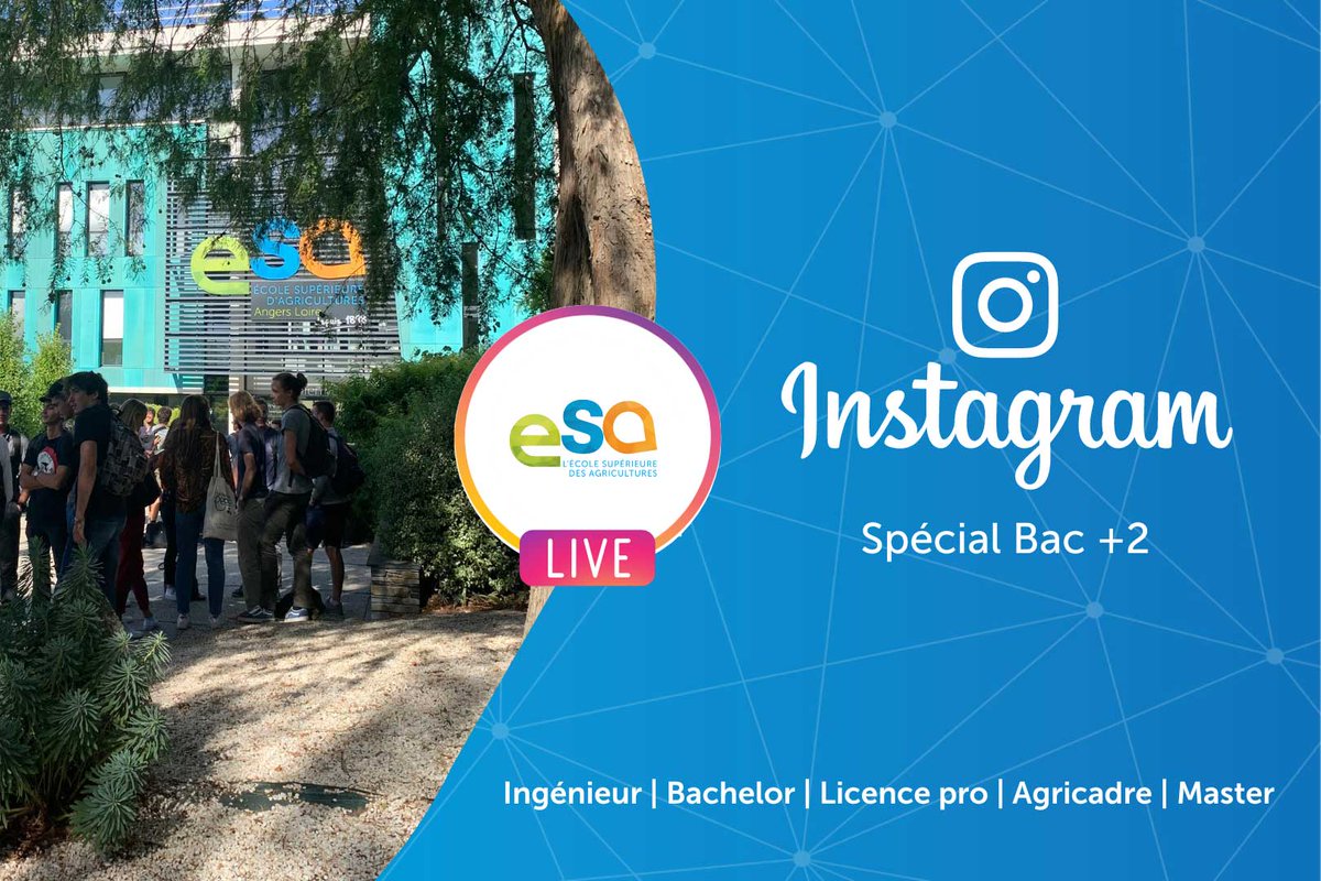 💬🌿👨🏼‍💻🐑 Envie de découvrir un programme original #Commerce #Gestion #Agriculture ? #Anne et #Amandine #Agricadre seront à votre écoute
🗓️ce jeudi 13 avril à 18h
❓métiers❓diplôme❓rythme d’études❓
💡Rendez-vous sur le compte Instagram @Groupe_ESA