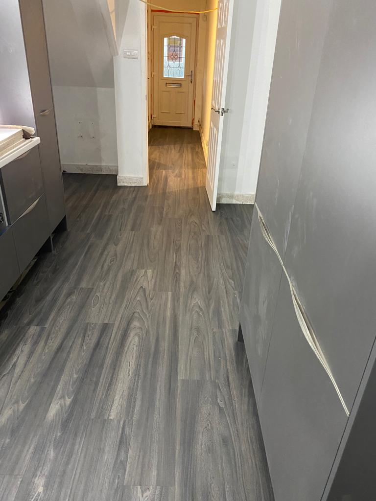 A look back at a job in which we prepped a sub-floor band then installed Moduleo Fazino Maple 28920 LVT flooring throughout the ground floor.  #moduleo #moduleolvt #lvtflooring #lvtinstallation #luxuryvinyltile