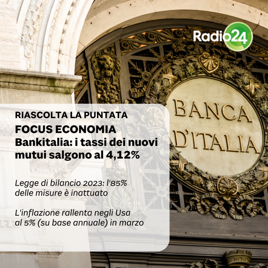 FocusEconomia's tweet image. Ecco i temi della puntata di #FocusEconomia con @sbarisoni: #Pnrr, la manovra procede a rilento; #mutui e #prestiti a febbraio i tassi sono saliti al 4,12%; Rallenta l’#inflazione #Usa e i prezzi energetici diminuiscono. Ascolta la puntata: bit.ly/3mtRMEB