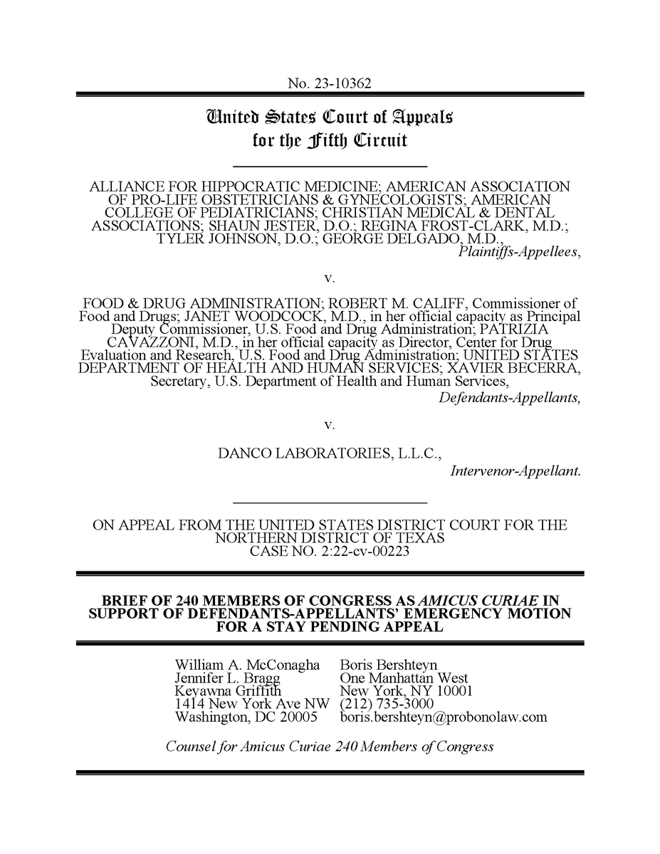 A Trump-appointed judge is attempting to ban Mifepristone—an abortion pill that was approved by the FDA 23 years ago.

Far-right Republicans are pushing for a national abortion ban.

I'm joining 240 members of Congress to file an amicus brief to ensure access to Mifepristone.