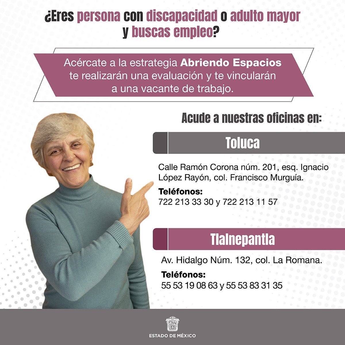 MaribelGongoraE's tweet photo. Acércate a la Estrategia Abriendo Espacios, para ser evaluado sobre habilidades y capacidades, y vinculado a una vacante laboral adecuada a tu perfil. https://t.co/7ejcnLVW2S