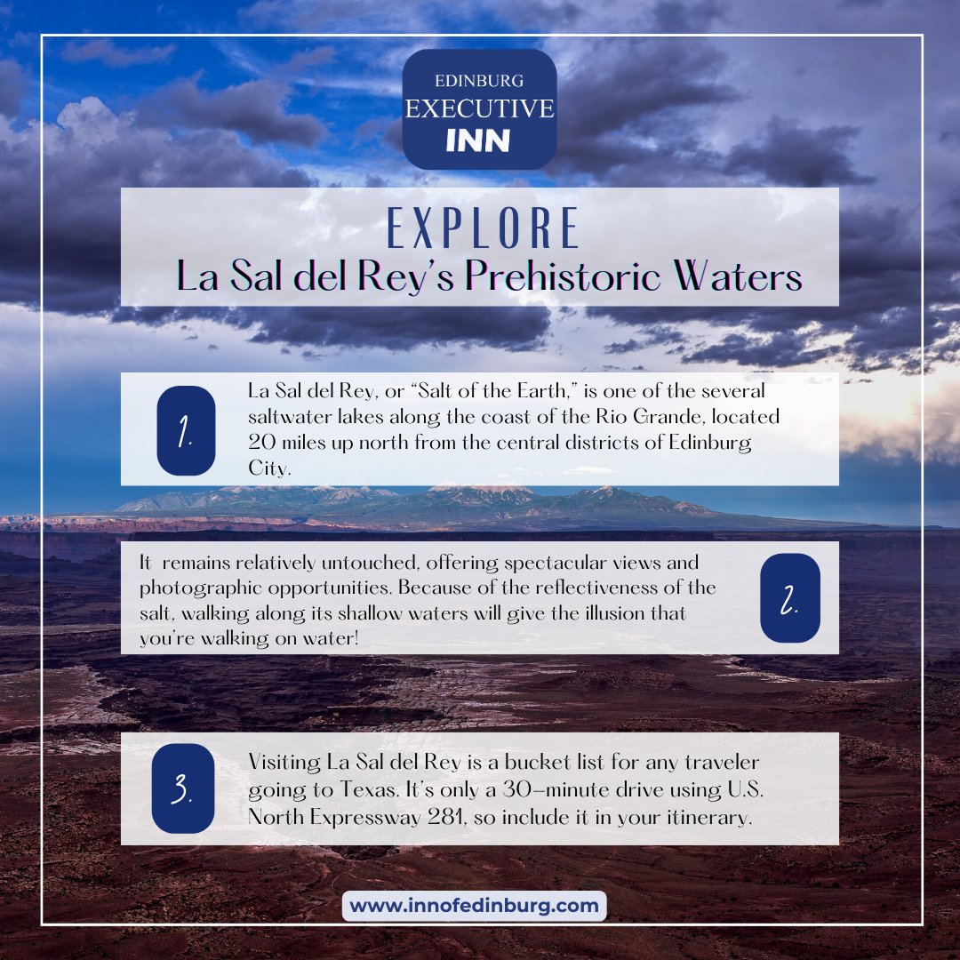 #Edinburg is the perfect destination for experiencing something new in Texas. You can take time to visit La Sal Del Rey’s prehistoric water during your visit to Edinburg. #LaSaldelRey is likely the best-known natural attraction in the Lower #RioGrandeValley.

 #mustvisit