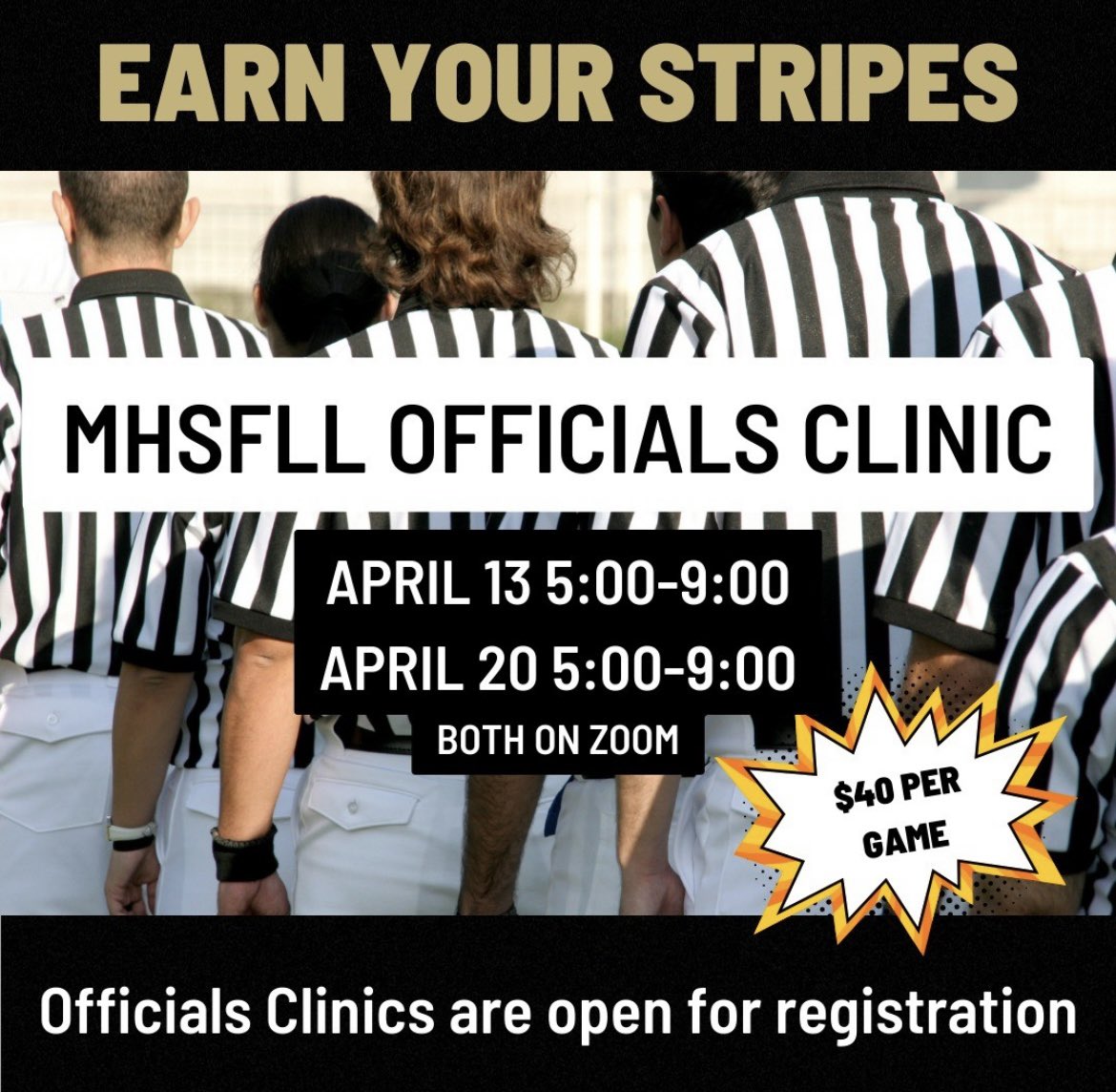 mhsfll's tweet photo. We are looking for more passionate people to give back to the sport as officials! Contact @MBLacrosse for more info or to attend upcoming sessions. https://t.co/oScbqI9iUi