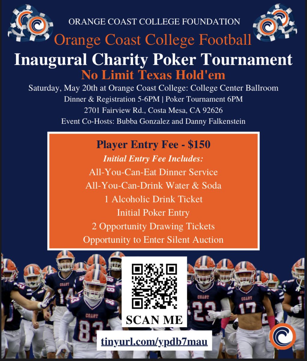 Here is the specifics for poker entry.