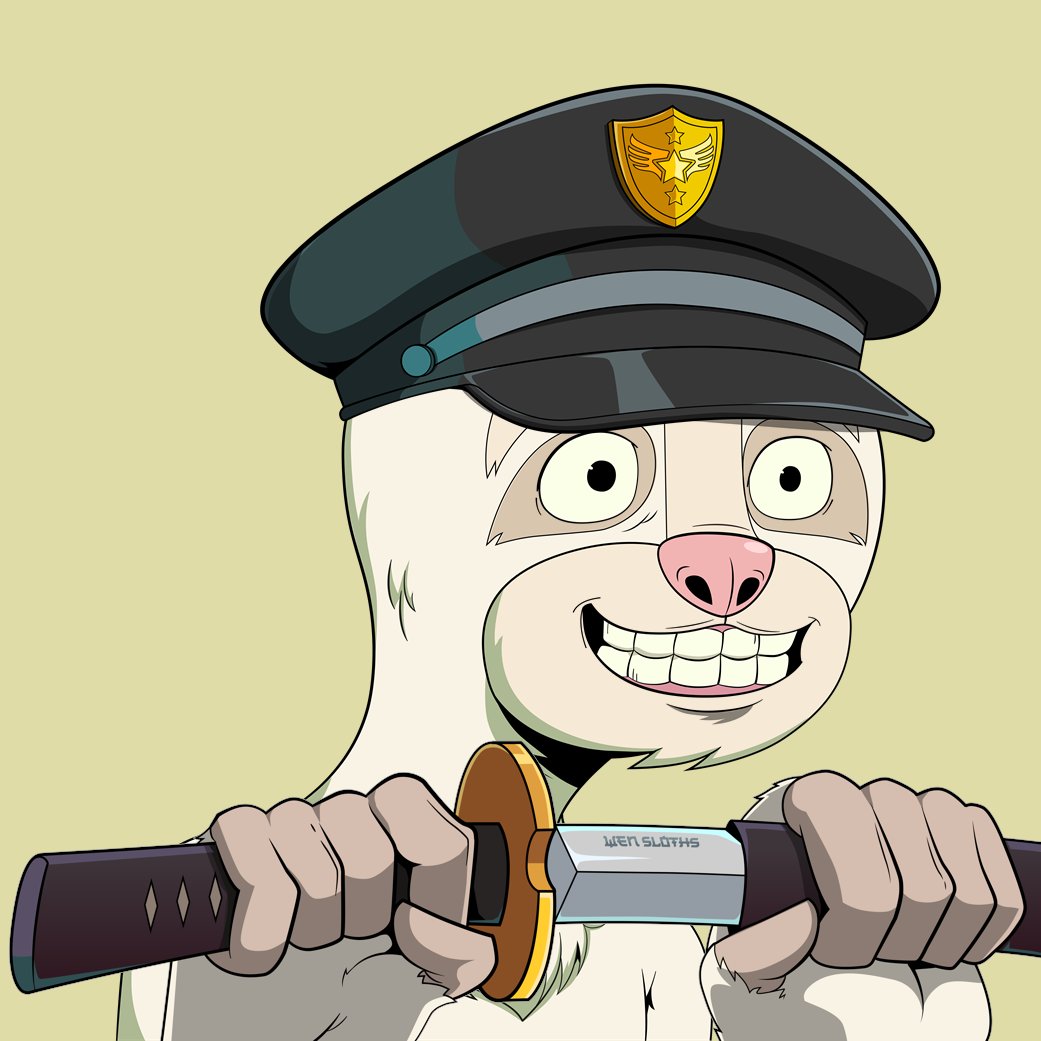 Slothomation's tweet photo. @CrypticSaiiyan Hello CrypticSaiiyan. ☕ 

Here is your Slothkatana! 
@CasualSloths #CasualSloths #ProbablySlothing 🦥 https://t.co/HLMLRastNJ